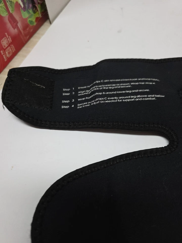 mueller knee brace hook and loop closure one size microbe shield black - Image 2 of 4