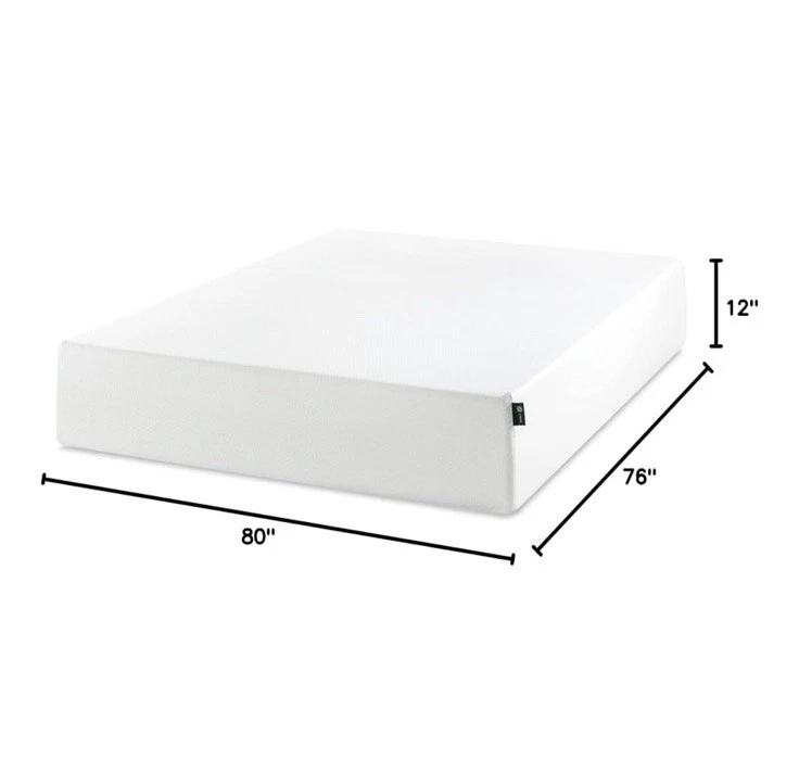 Colchón de espuma viscoelástica Zinus 12 pulgadas té verde enfriamiento tamaño king blanco nuevo en caja Foto 2 de 4