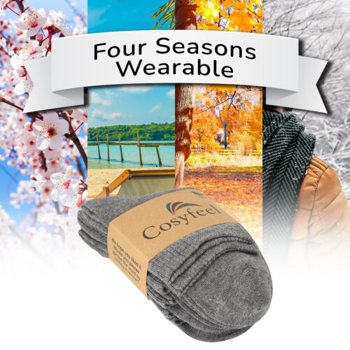 Cosyfeel® Women Loose Diabetic Ankle Socks 4-Pack Bamboo Material Seamless Toe - Picture 45 of 231