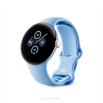 Google Pixel Watch 2 - LTE (GD2WG) Silver Case with Bay active Band  -NEW OPEN