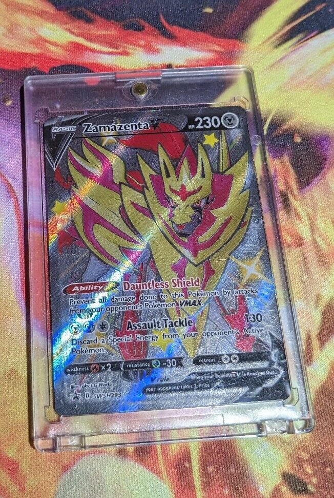  Zacian V & Zamazenta V - Pokemon Black Star Promo Card Lot -  SWSH292 & SWSH293 - Shiny Vault Full Art Card : Toys & Games