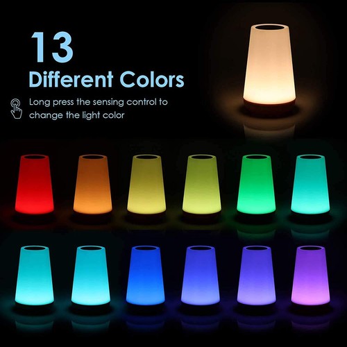 Led Table Lamp Led Touch Night Light Usb Rechargeable Remote Control Dimmable Li - Picture 3 of 7