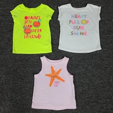Girls Shirt Lot 18 Months Cat Jack & Jumping Beans Set Of 3 Tops School Casual