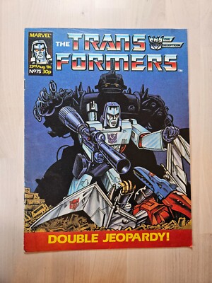 Transformers Issue 75 UK Edition August 1986 Marvel Comics Sleeved Decepticon