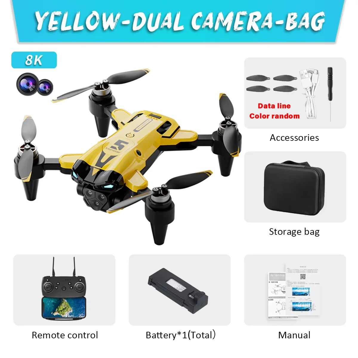 Monster M5 Drone 8K Professional Triple Camera Brushless
