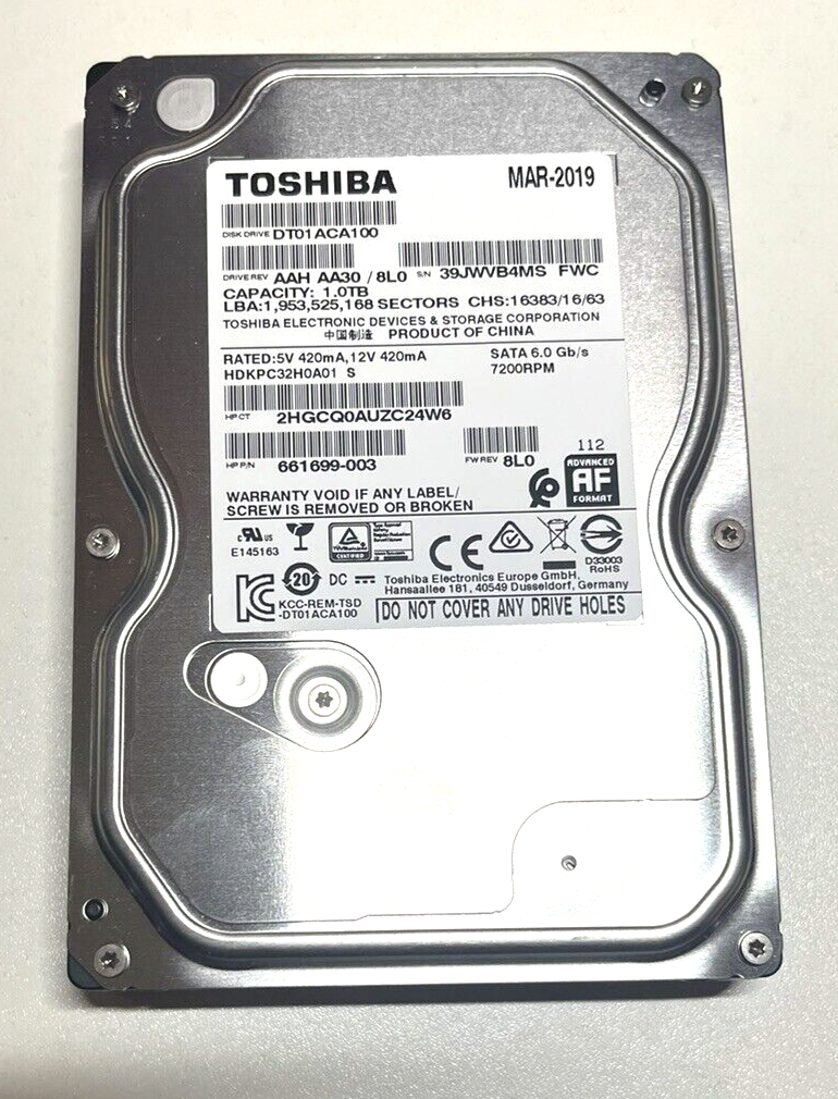 未開封品】ハードディスク TOSHIBA DT01ACA100 1TB