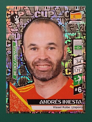 2018 3R Russia World Cup FIFA #082 Andres Iniesta Spain Soccer