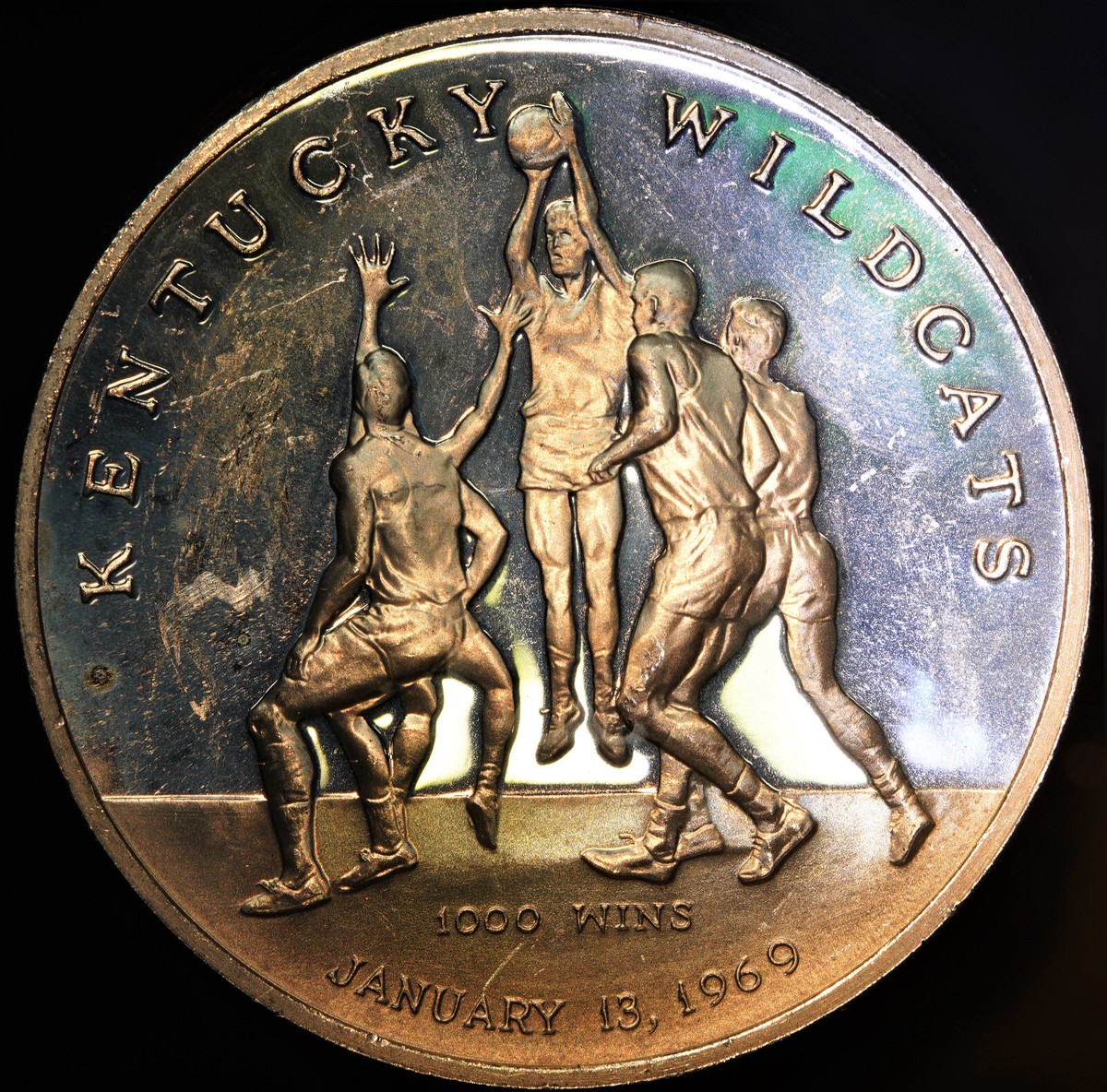 1969 KENTUCKY WILDCATS 1000 800 Wins Coach Adolph RUPP 925 Silver