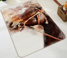 3D Brown Horse Painting AHO182512 Animal Non Slip Rug Mat Photo Carpet Romy