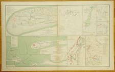 AUTHENTIC CIVIL WAR MAP~ ALABAMA-GEORGIA-MISSISSIPPI-VIRGINIA -1862-1864