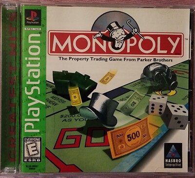 Monopoly (Sony PlayStation 1, 1998) PS1 Complete Black Label.  Greatest Hits