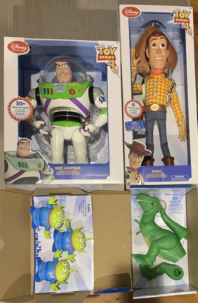 Disney Toy Story Talking 12 Buzz 16 Woody 7.5 Rex 3 Alien 3 Pack NEW