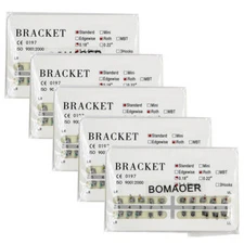 dental orthodontic mental bracket brace standard roth 018 345 hooks CE 20 packs