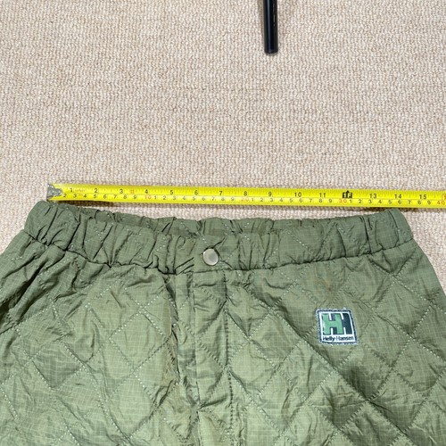 VINTAGE Helly Hansen Trousers Mens 34x31 Green Quilted Rain Sailing Gear - Picture 4 of 14
