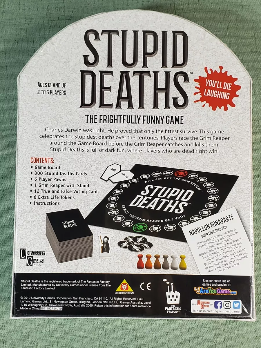  University Games  Stupid Deaths The Party Game, for