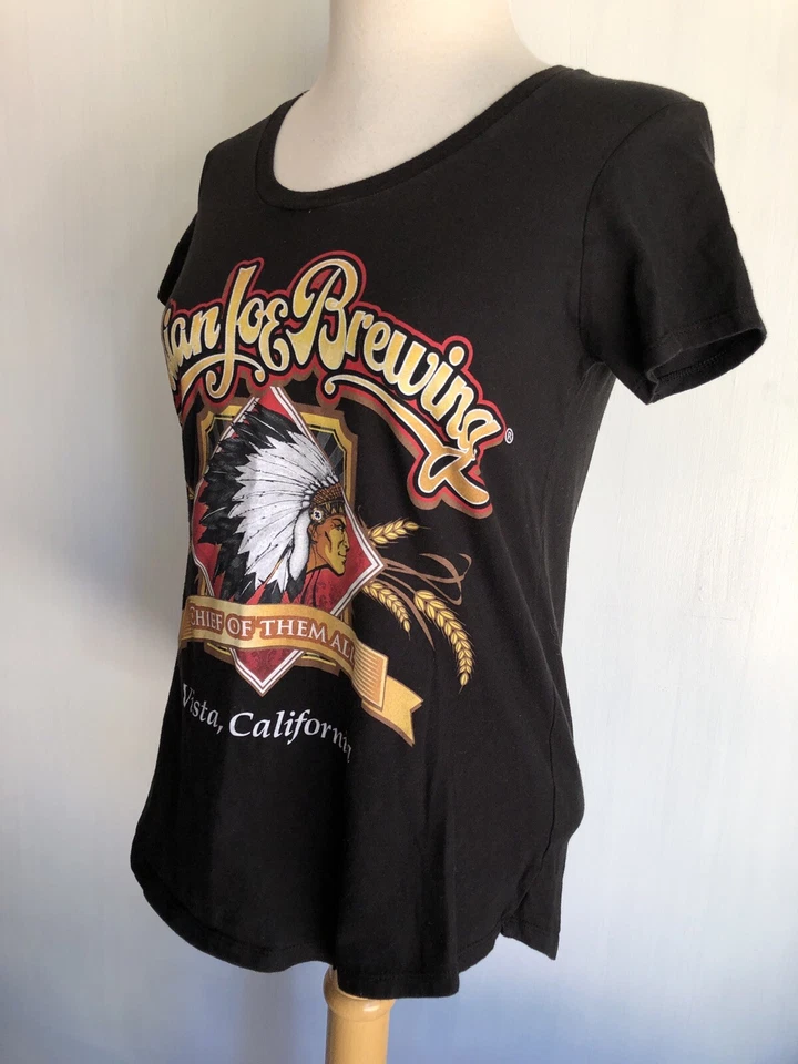 INDIAN JOE BREWING "Chief Of Them All" Vista California Craft Beer T-Shirt Small - Image 3 of 4