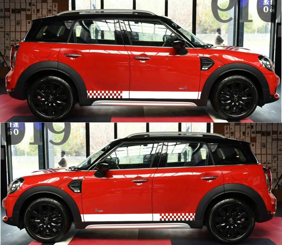 For Mini Cooper F60 R50 R56 F56 Lower Door Body Stripes Stickers Decal Graphic - Image 4 of 4