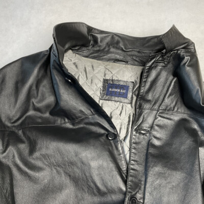 Leather Jacket Men's 3X Button Closure Tailored Fit Harbor Bay