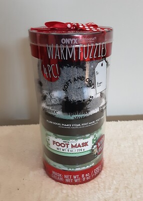 ONYX Professional Warm Fuzzies Foot 4 Piece Pedicure Gift Set UNSEALED LID NEW