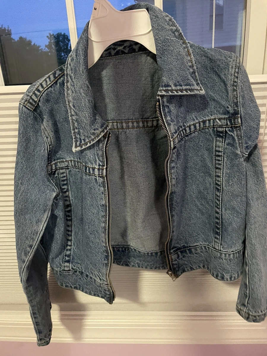 Brandy melville black denim jacket cheap