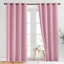 NICETOWN Blackout Curtains Crystal Pink 52 x 84 2 Panels