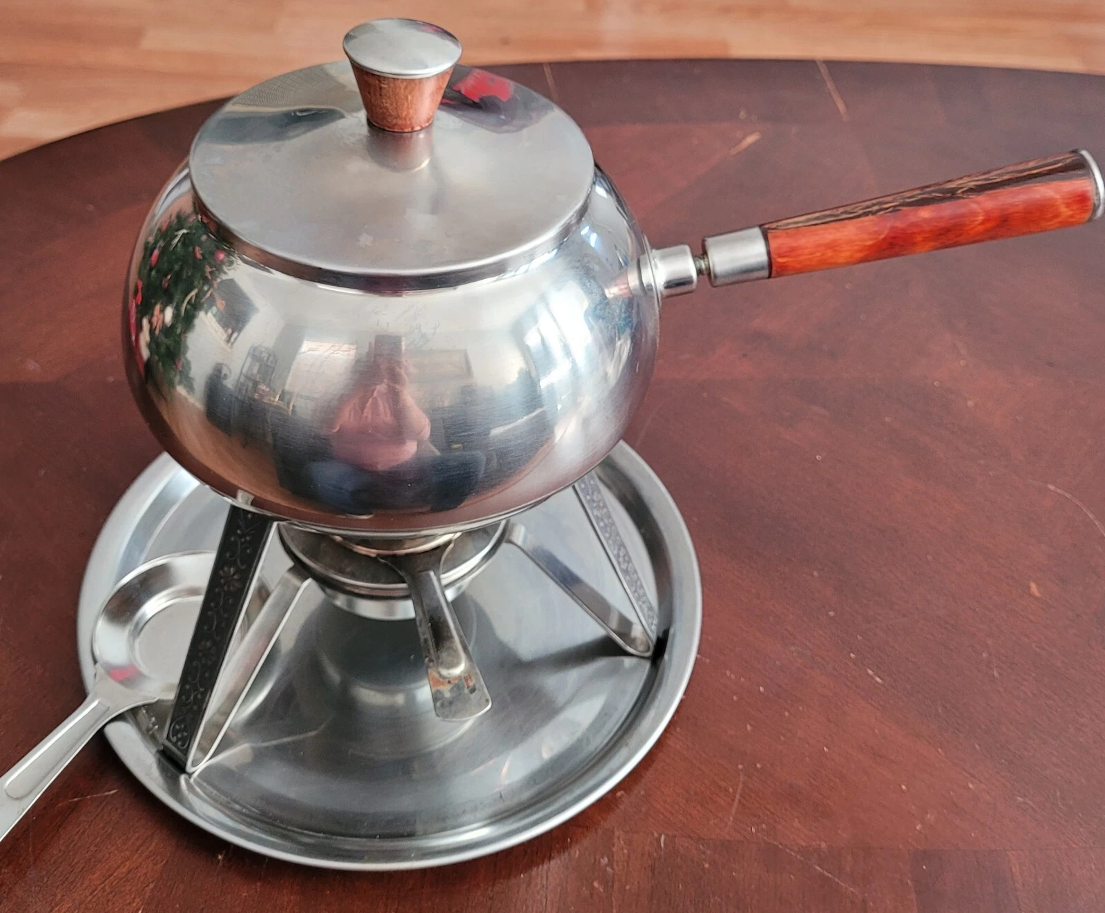 Vintage Mid Century Cordova 1969 Fondue Pot Stainless Steel