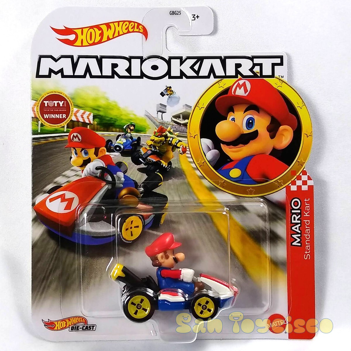 Super Mario Bros Kart Hot Wheels Die-Cast Vehicle - Mario Standard