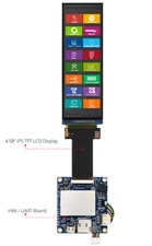 4.58 inch 320x960 Bar Type HMI Display Intelligent Smart UART TFT LCD