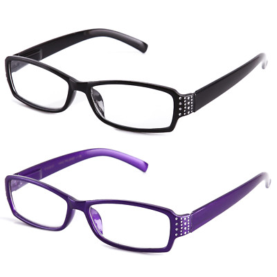 black rhinestone reading glasses