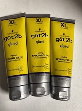 Lot of 3 Got2b Glued Styling Spiking Hair Glue Water Resistant Got 2 B 8 Oz XL