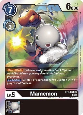 monmonページ Foil Mamemon BT6-064 SR Double Diamond Digimon TCG | eBay