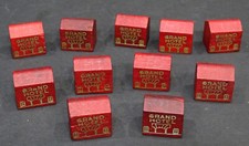 11 Vintage WW2 Era MONOPOLY Board Game GRAND HOTEL Wood Playing Pieces
