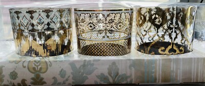 Patina Vie Gift Box Whiskey Glass 18K Gold Anthropologie Barware New-3