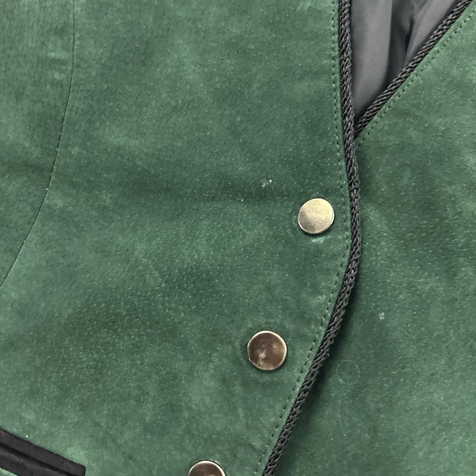 Scully Snap Button Suede Vest Women's Small Green - Image 3 of 4