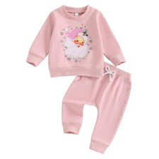 Christmas Toddler Baby Girl Outfits Infant Xmas Clothes 12-18 Months Pink-w