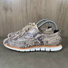 Cole Haan Oxford Womens Size 5B Beige Gray Zerogrand Wingtip Shoes W21564