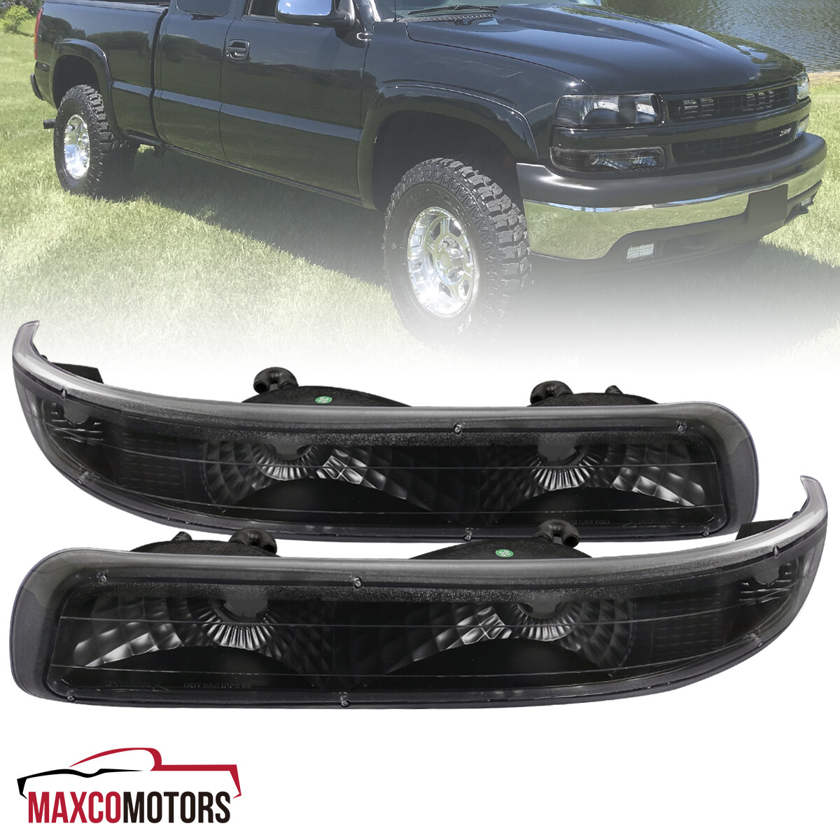 Black Bumper Light Fits 19992002 Chevy Silverado 20002006 Suburban