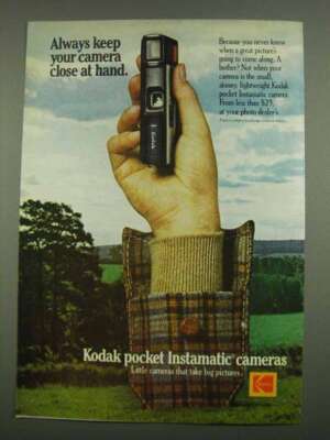 1974 Kodak Pocket Instamatic Cameras Ad - Close at Hand