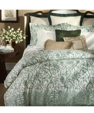 Ralph Lauren Charleston Preslie Green White King Duvet Cover Shams 3pc