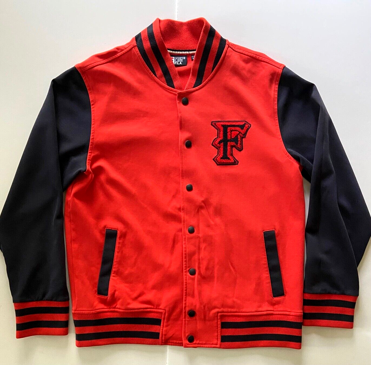 Rare Fila White Line Moda Nella Vita Sportiva 2XL Embroidered Letterman  Jacket