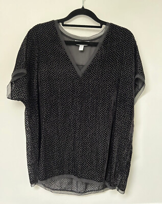 velvet dot sheer top