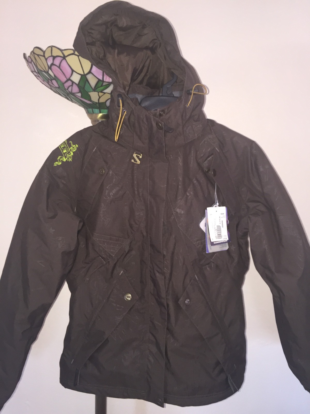 GIACCA SCI SNOWBOARD NUOVA CON ETICHETTE WMN'S SALOMON ESPOSIZIONE MARRONE ASSOLUTO TAGLIA SM RET $270