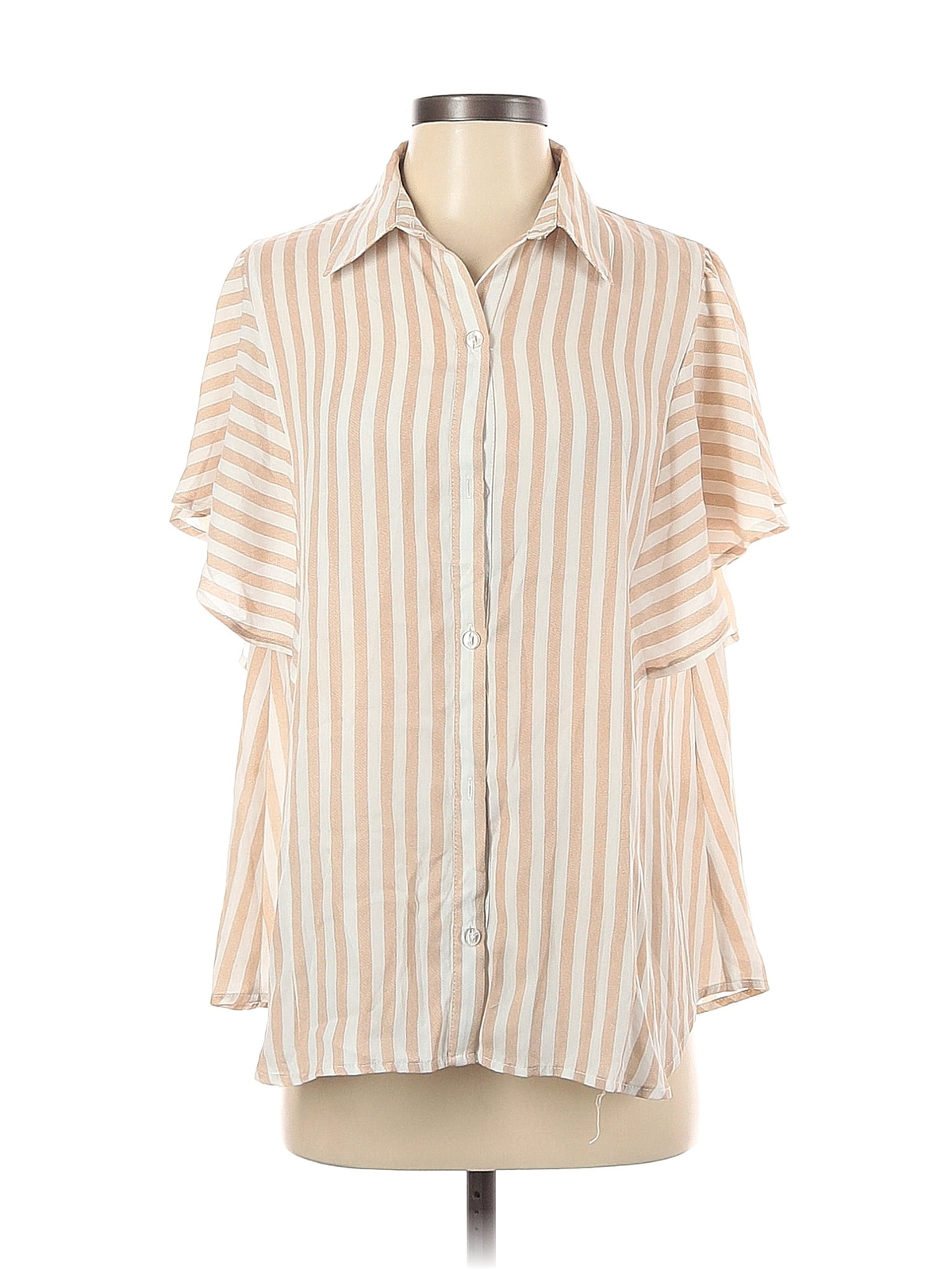 Blushing Heart Women White Short Sleeve Blouse S Gem