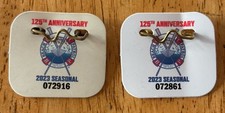 Lot of (2) 2023 Ocean City NJ Seasonal Beach Tags Badges 125th Anniversary