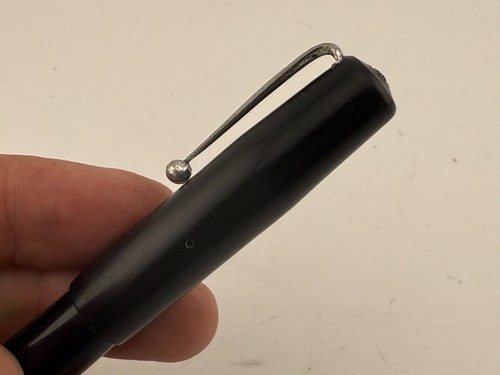 Rare Vintage Mabie Todd Swan Self Filling Fountain Pen - Black & Chrome 14ct Nib - Picture 3 of 14