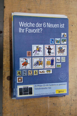 Plakat Post Briefmarken - Sammel doch auch 1989 Original DIN A2 TOP2