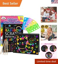 Creative Rainbow Art Notebooks - Perfect Craft for Kids' Parties and Travel