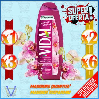 VIDAL DUSCHBAD KAISERLICHE ORCHIDEE | GRÖSSE 1, 2, 3 ODER 6 STÜCK