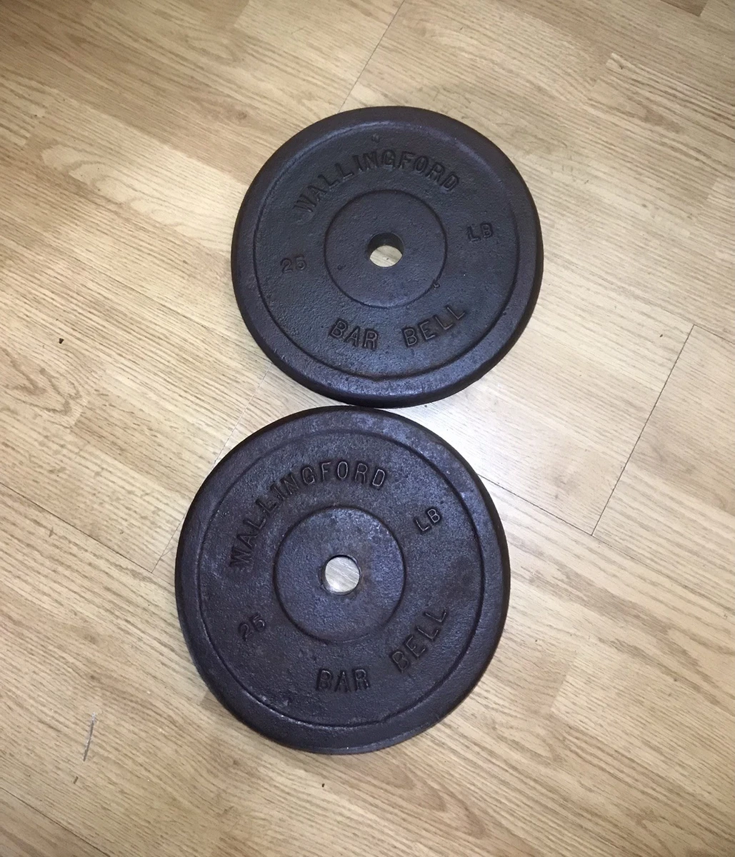 Plaque simple haltère olympique poids SINGLE 10 lb vintage rare