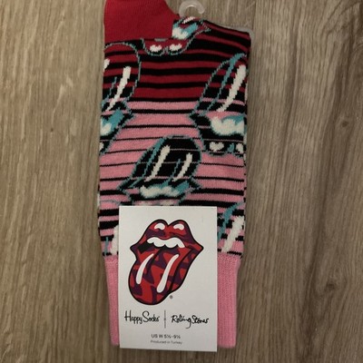 Rolling Stones Happy Socks Ruby Tuesday Women s Size 9-11 One Pair NWT